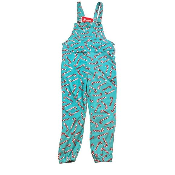 New with Tags Shinesty Mens The Peppermint Pimp Canes Pajameralls Size Large‎ - Picture 2 of 13